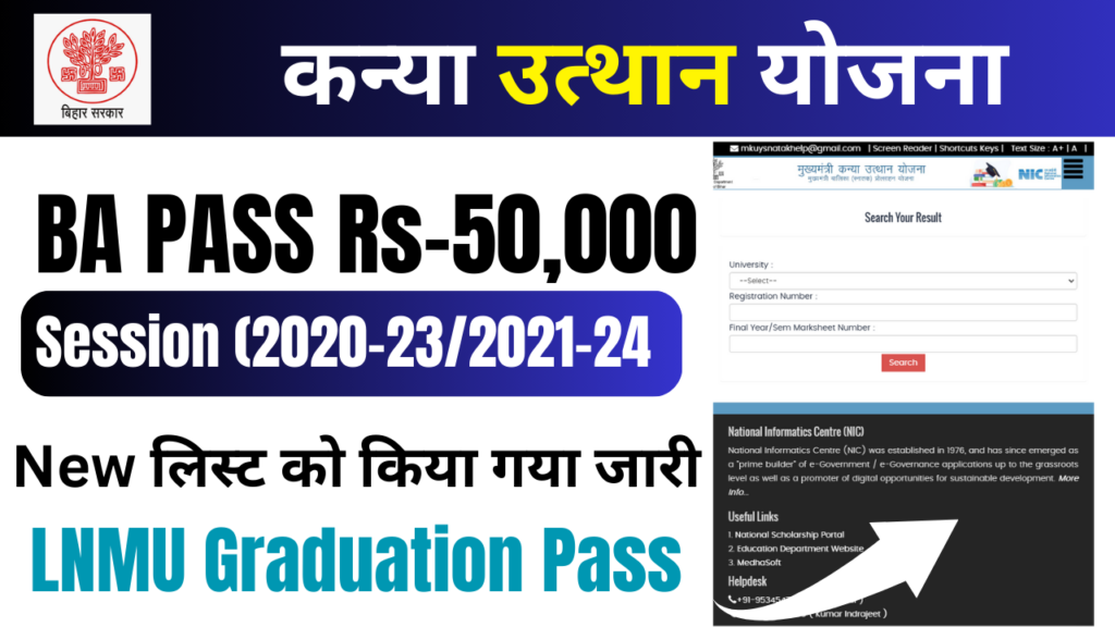 LNMU Graduation Pass Scholarship Student List 2025